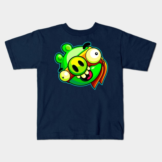 Ninja Pork (Mikey) Kids T-Shirt by ArtisticDyslexia